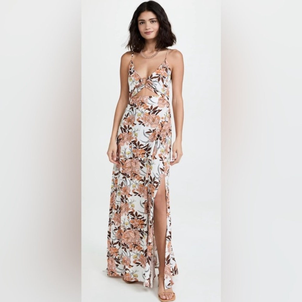 Maaji Orange Spaghetti Strap Maxi Dress